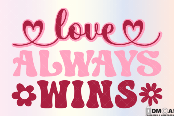 Download Love Always Wins Svg Retro Valentine PNG - Retro valentine png Collection