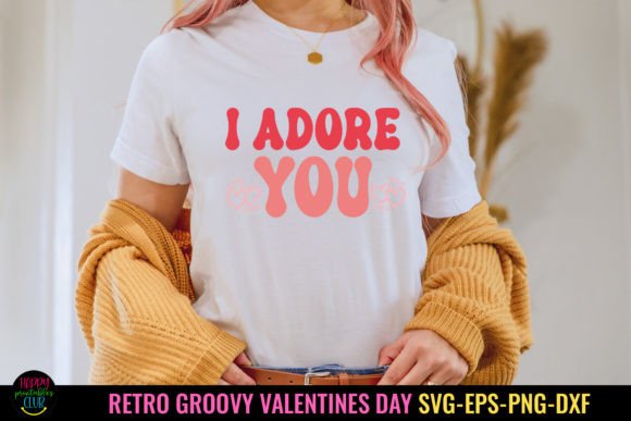 Download I Adore You I Groovy Valentines Day SVG - Premium Resources